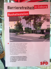 In den letzten Jahren wurden in Coburg immer mehr Bushaltestellen barrierefrei umgebaut. Die Bordsteinkanten wurden erhöht (Kasseler Sonderbord), um zusammen mit absenkbaren Bussen das Einsteigen zu erleichtern.